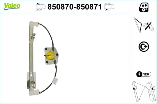 Fensterheber hinten links VALEO 850870 Bild Fensterheber hinten links VALEO 850870