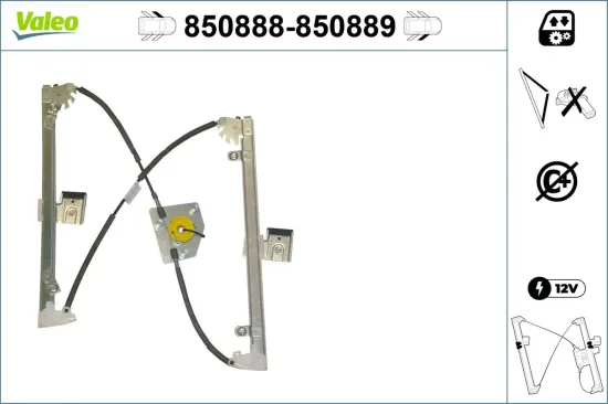 Fensterheber vorne links VALEO 850888 Bild Fensterheber vorne links VALEO 850888