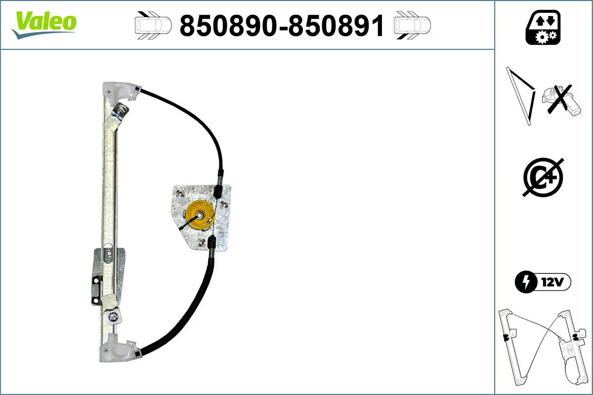 Fensterheber hinten rechts VALEO 850891