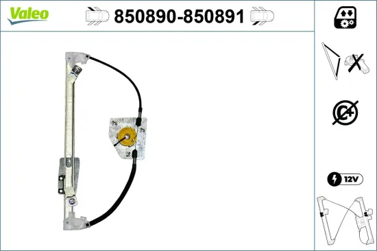 Fensterheber hinten rechts VALEO 850891 Bild Fensterheber hinten rechts VALEO 850891