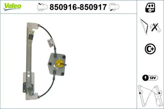 Fensterheber hinten links VALEO 850916 Bild Fensterheber hinten links VALEO 850916