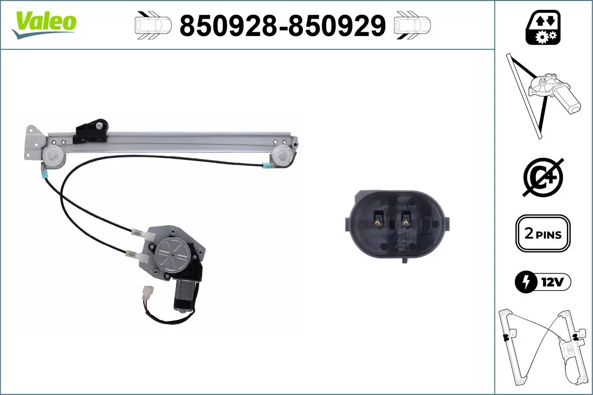 Fensterheber hinten links VALEO 850928