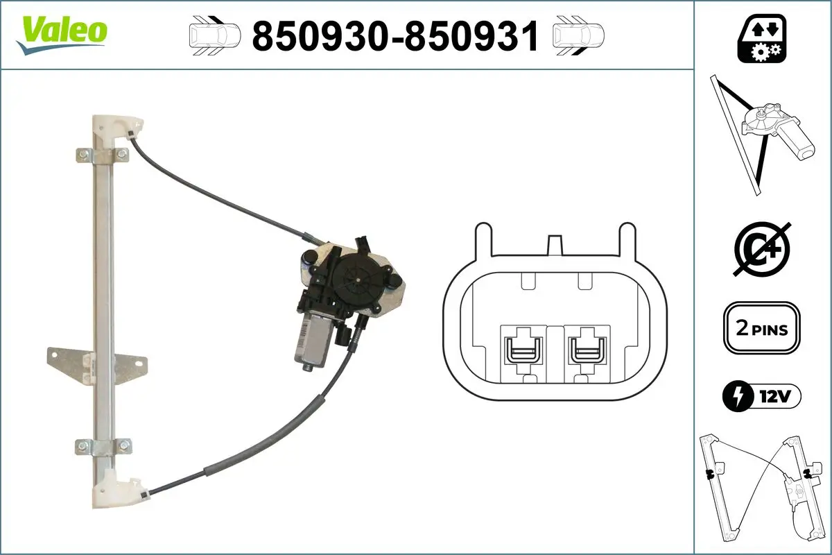 Fensterheber vorne links VALEO 850930