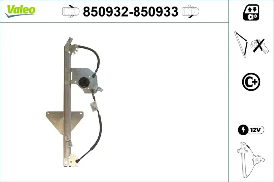 Fensterheber vorne links VALEO 850932 Bild Fensterheber vorne links VALEO 850932