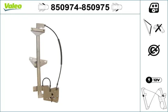 Fensterheber vorne links VALEO 850974 Bild Fensterheber vorne links VALEO 850974