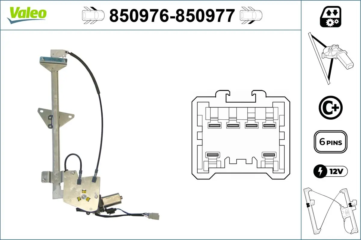 Fensterheber vorne links VALEO 850976