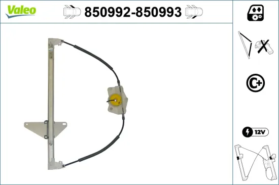 Fensterheber vorne rechts VALEO 850993 Bild Fensterheber vorne rechts VALEO 850993