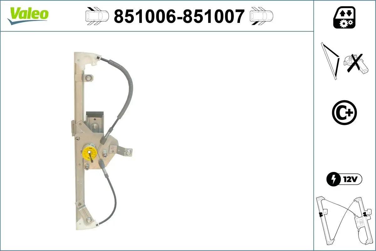 Fensterheber hinten links VALEO 851006