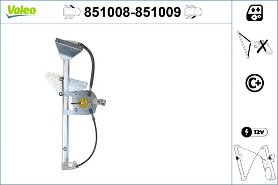 Fensterheber vorne links VALEO 851008 Bild Fensterheber vorne links VALEO 851008