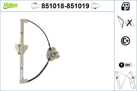 Fensterheber vorne links VALEO 851018 Bild Fensterheber vorne links VALEO 851018