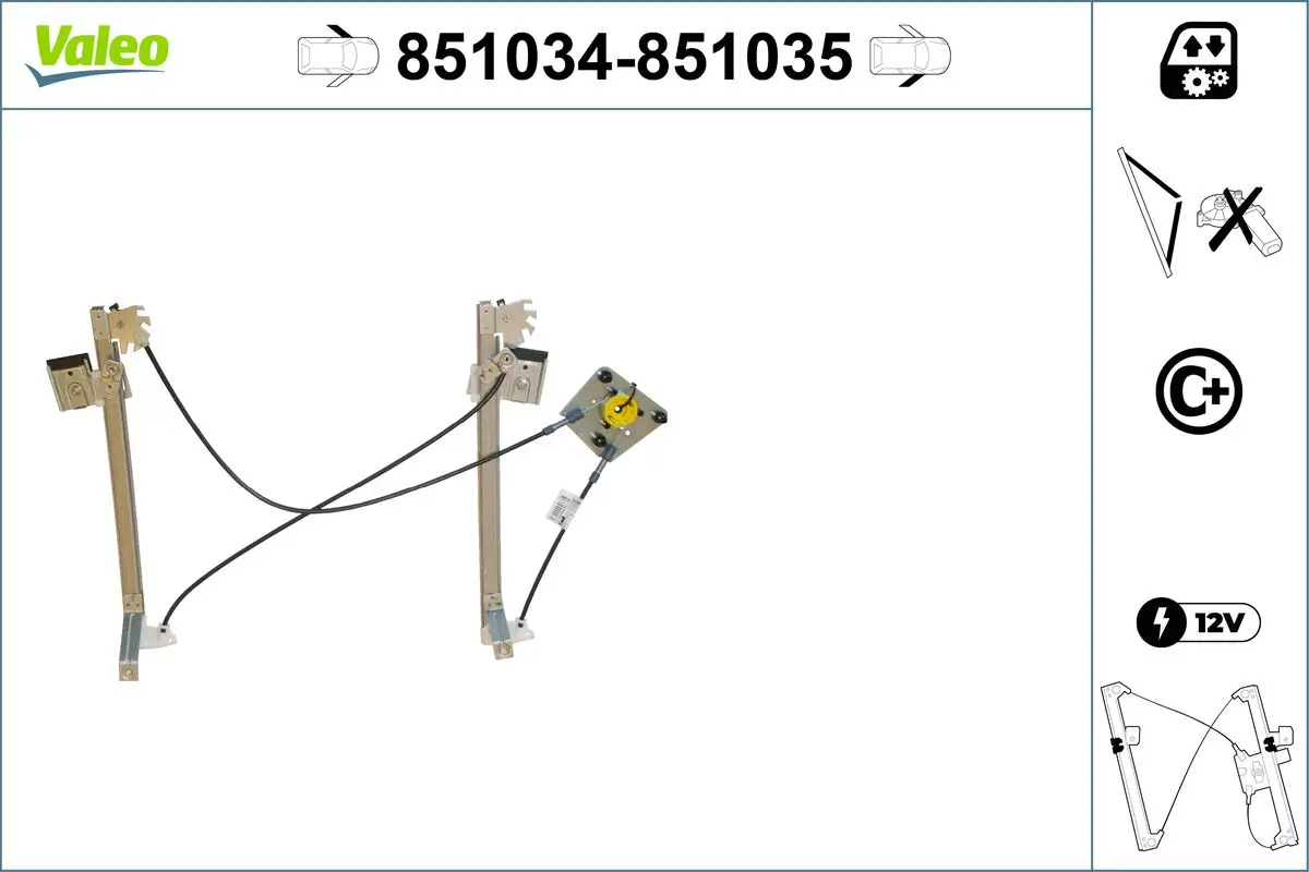 Fensterheber vorne links VALEO 851034