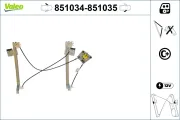 Fensterheber vorne links VALEO 851034