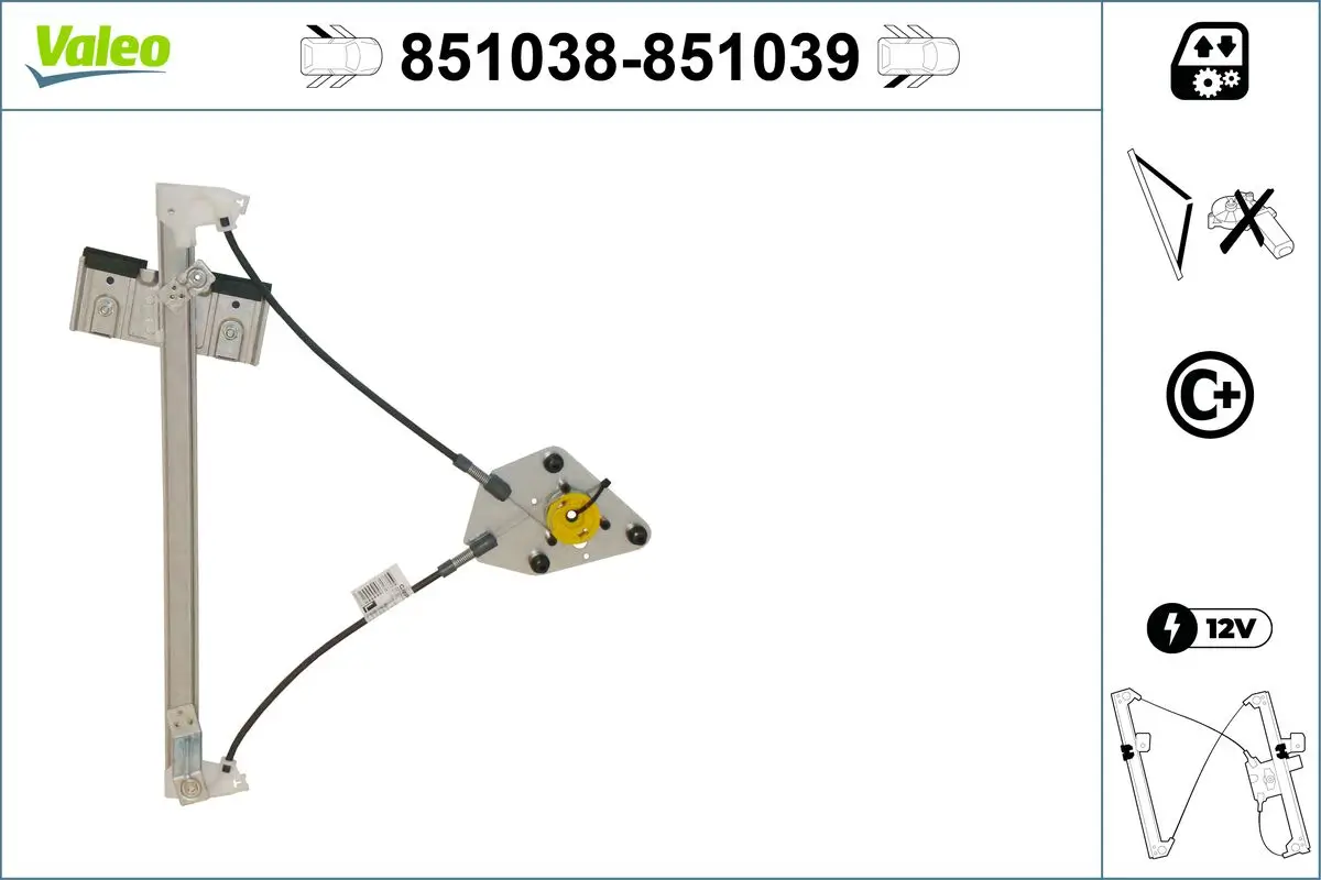Fensterheber hinten links VALEO 851038
