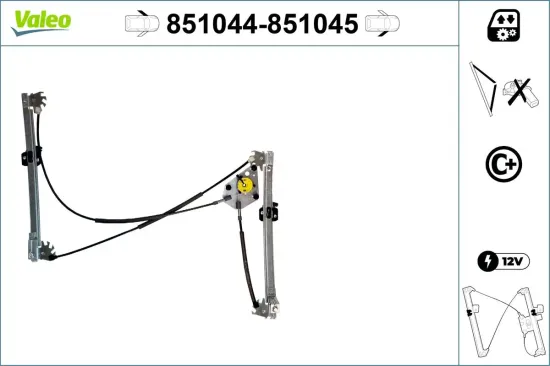 Fensterheber vorne links VALEO 851044 Bild Fensterheber vorne links VALEO 851044