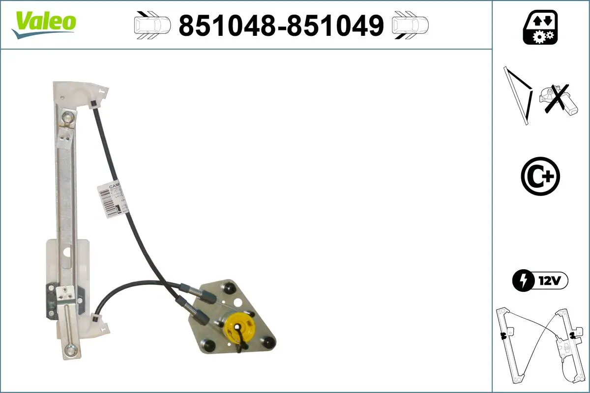 Fensterheber hinten links VALEO 851048
