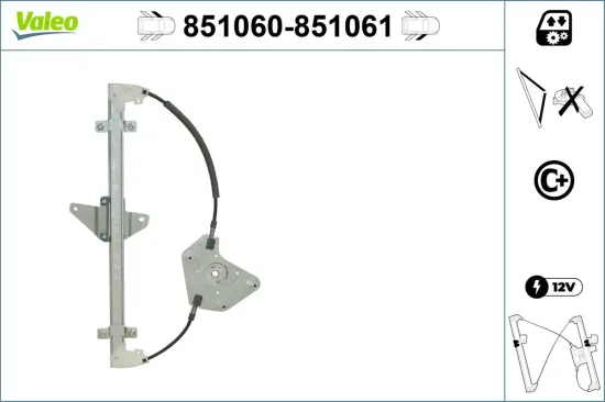 Fensterheber vorne links VALEO 851060 Bild Fensterheber vorne links VALEO 851060