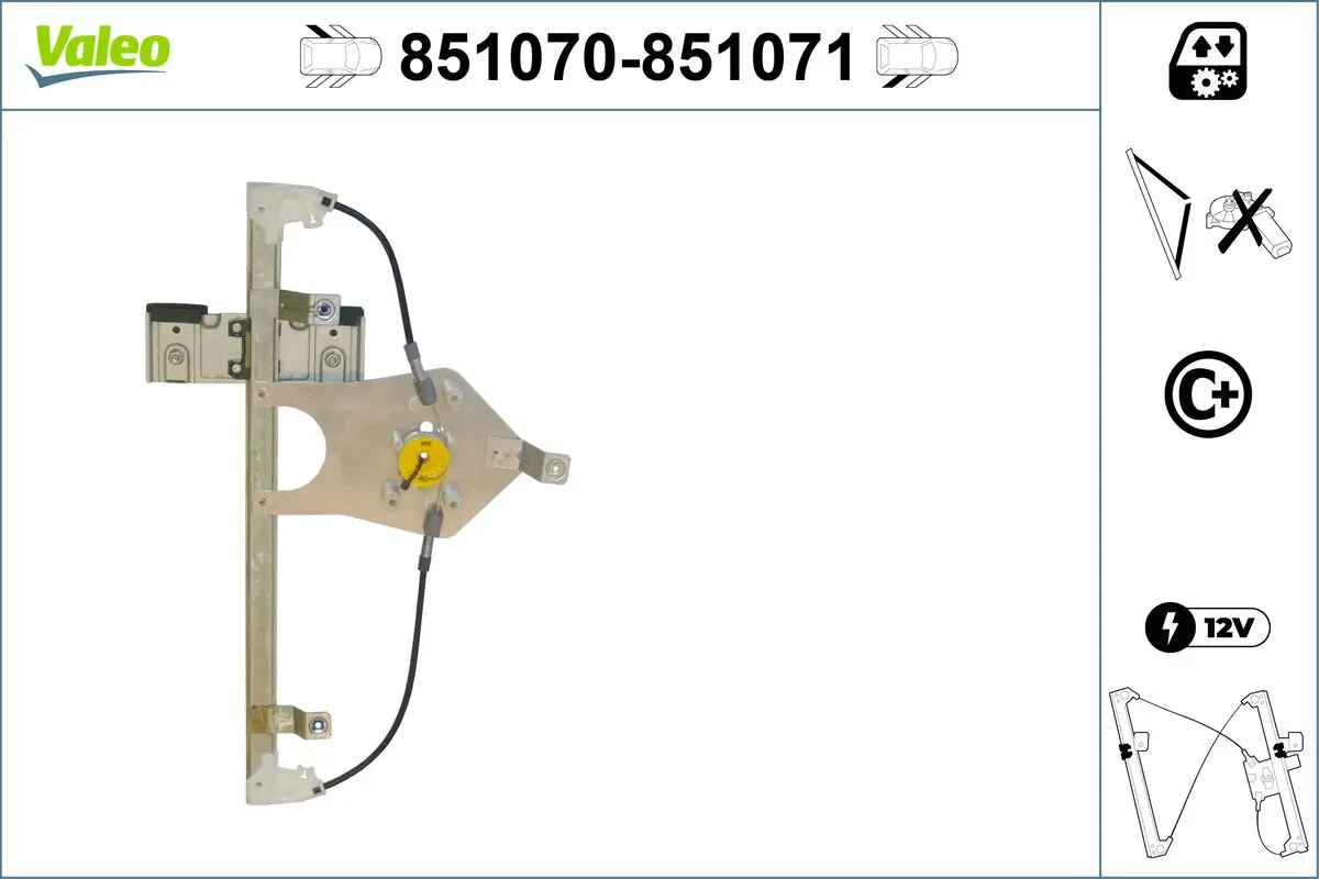 Fensterheber hinten links VALEO 851070