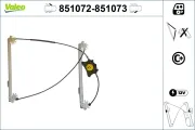 Fensterheber vorne links VALEO 851072