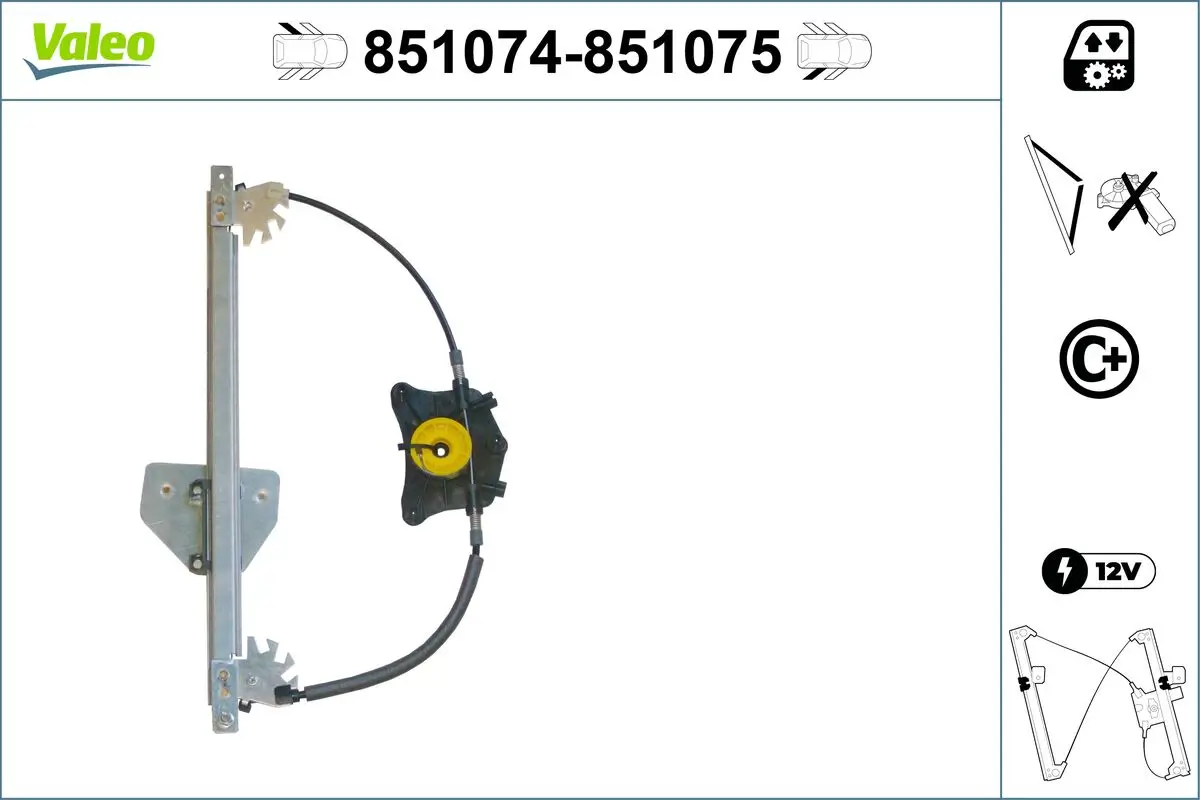 Fensterheber hinten links VALEO 851074