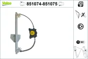 Fensterheber hinten links VALEO 851074