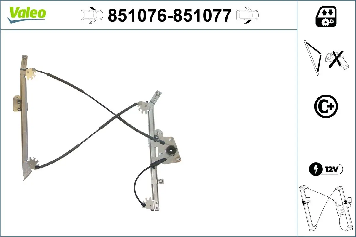 Fensterheber vorne links VALEO 851076