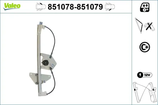 Fensterheber vorne links VALEO 851078 Bild Fensterheber vorne links VALEO 851078