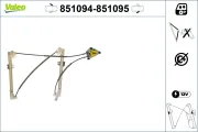 Fensterheber vorne rechts VALEO 851095
