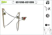 Fensterheber vorne links VALEO 851098