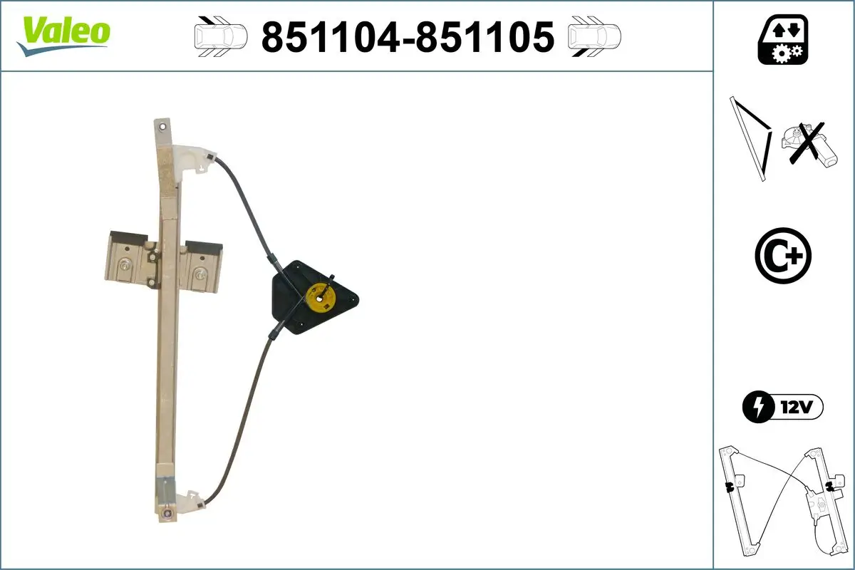 Fensterheber hinten links VALEO 851104