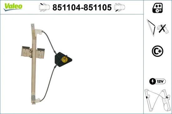 Fensterheber hinten links VALEO 851104 Bild Fensterheber hinten links VALEO 851104