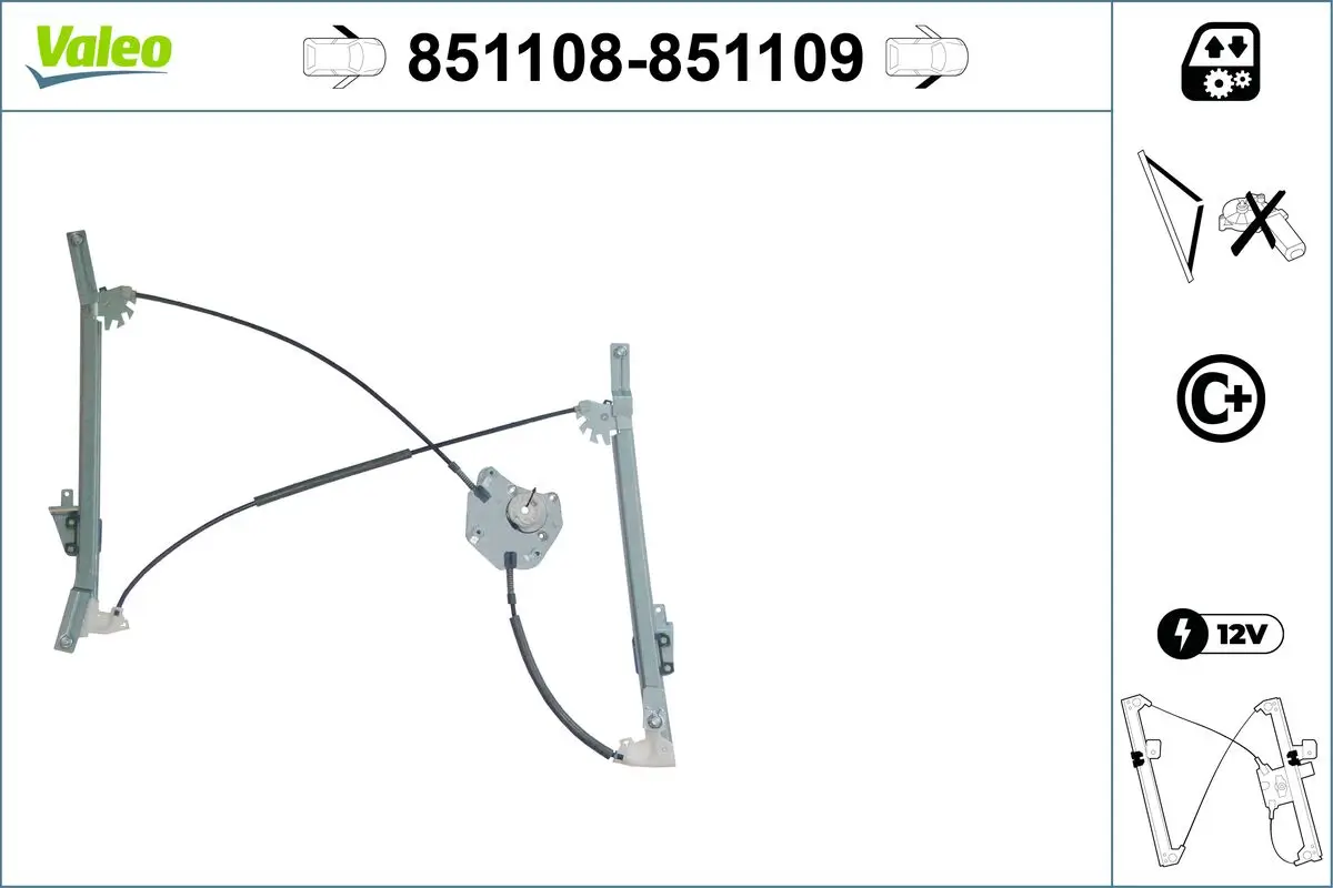 Fensterheber vorne links VALEO 851108