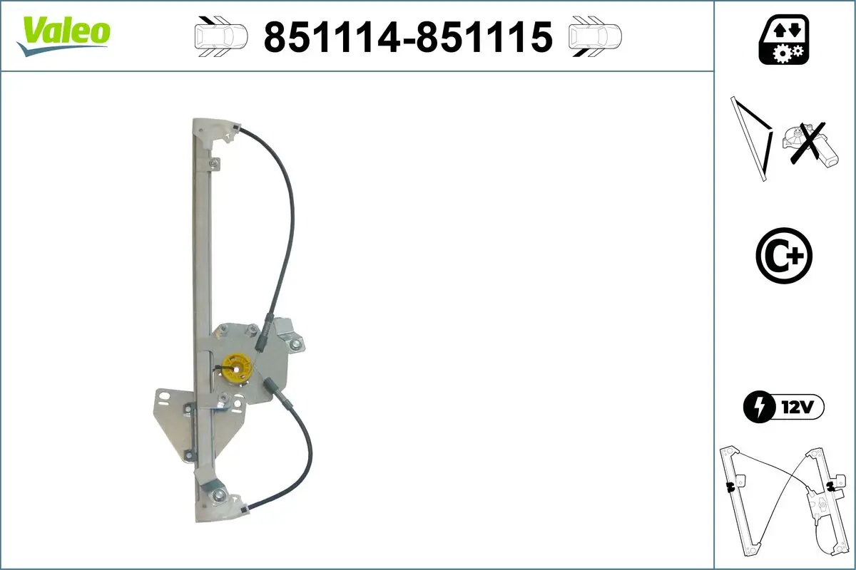 Fensterheber hinten links VALEO 851114