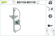 Fensterheber hinten rechts VALEO 851119