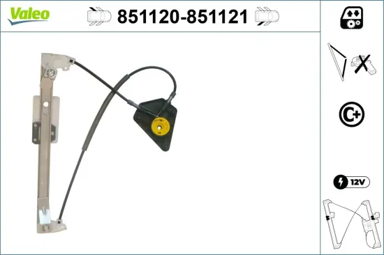 Fensterheber hinten links VALEO 851120 Bild Fensterheber hinten links VALEO 851120