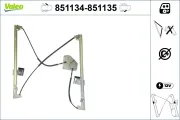 Fensterheber vorne links VALEO 851134