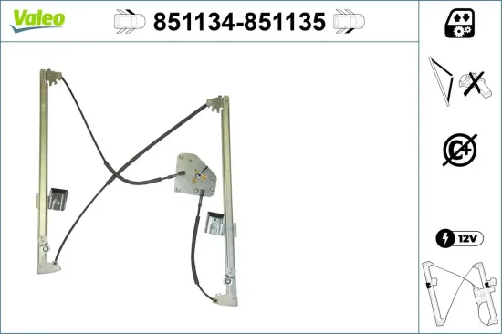 Fensterheber vorne links VALEO 851134 Bild Fensterheber vorne links VALEO 851134