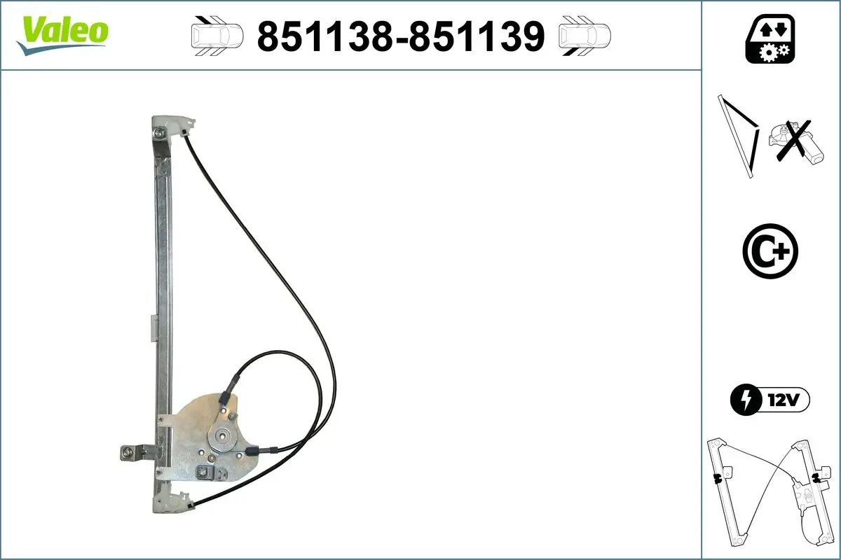 Fensterheber hinten links VALEO 851138