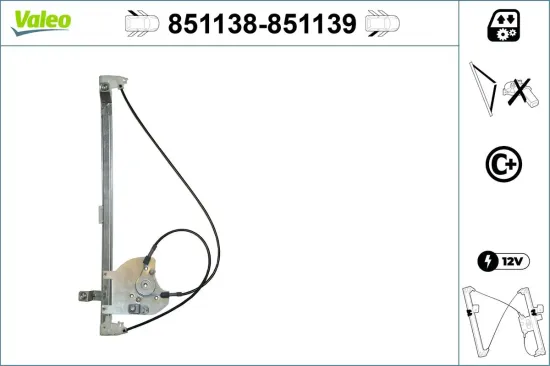 Fensterheber hinten links VALEO 851138 Bild Fensterheber hinten links VALEO 851138