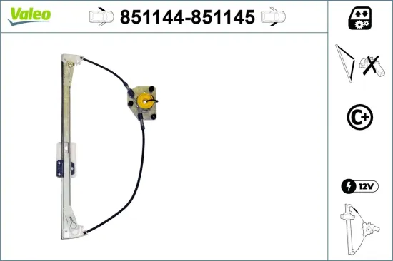 Fensterheber vorne links VALEO 851144 Bild Fensterheber vorne links VALEO 851144