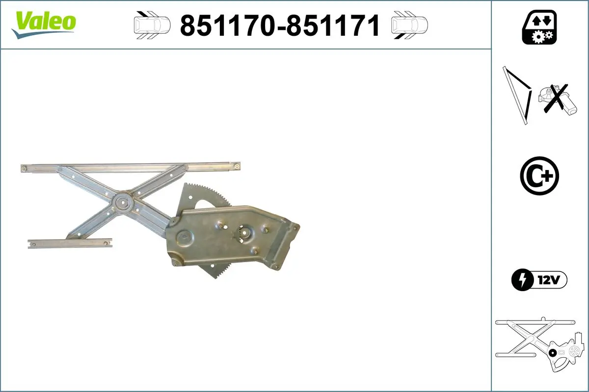 Fensterheber hinten links VALEO 851170