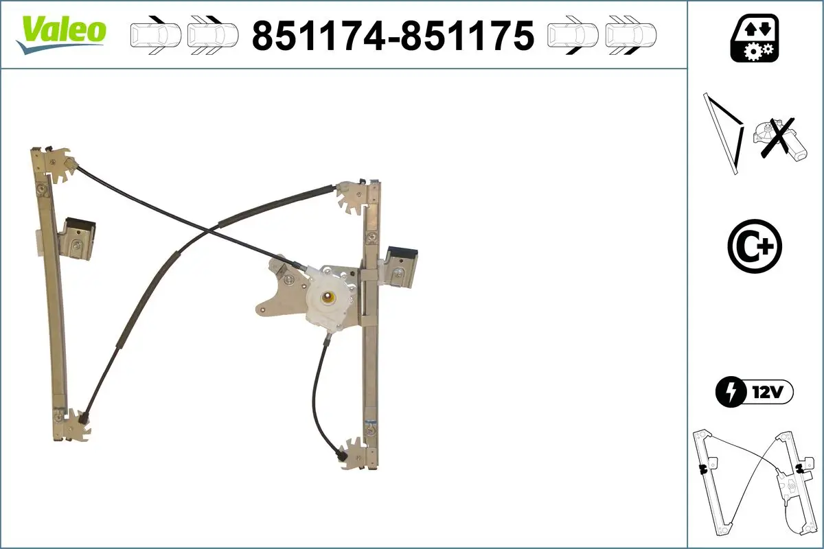 Fensterheber vorne links VALEO 851174