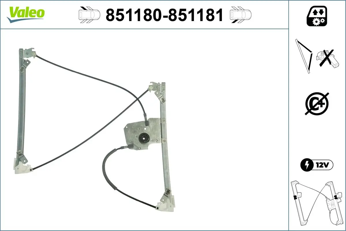 Fensterheber hinten links VALEO 851180