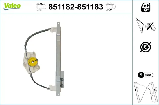 Fensterheber vorne links VALEO 851182 Bild Fensterheber vorne links VALEO 851182