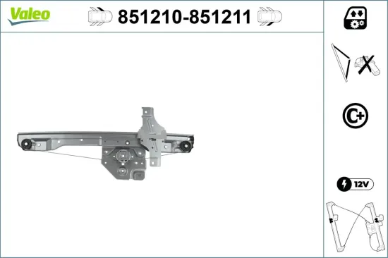 Fensterheber vorne links VALEO 851210 Bild Fensterheber vorne links VALEO 851210