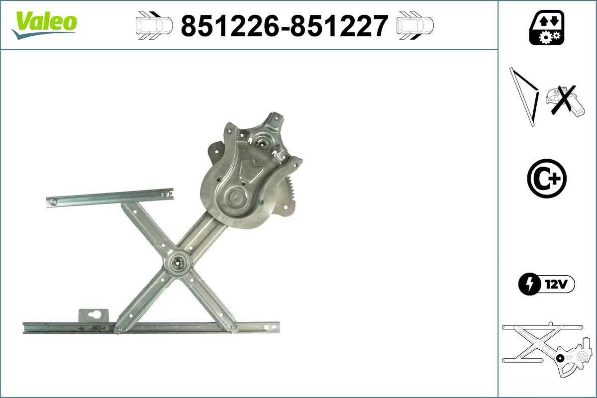 Fensterheber vorne links VALEO 851226