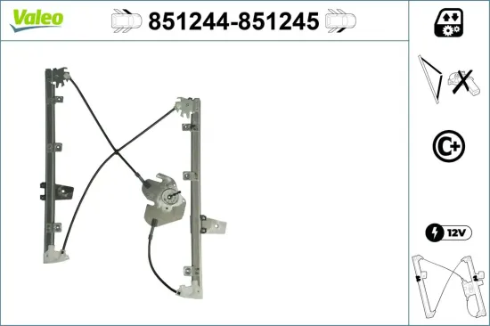 Fensterheber vorne links VALEO 851244 Bild Fensterheber vorne links VALEO 851244