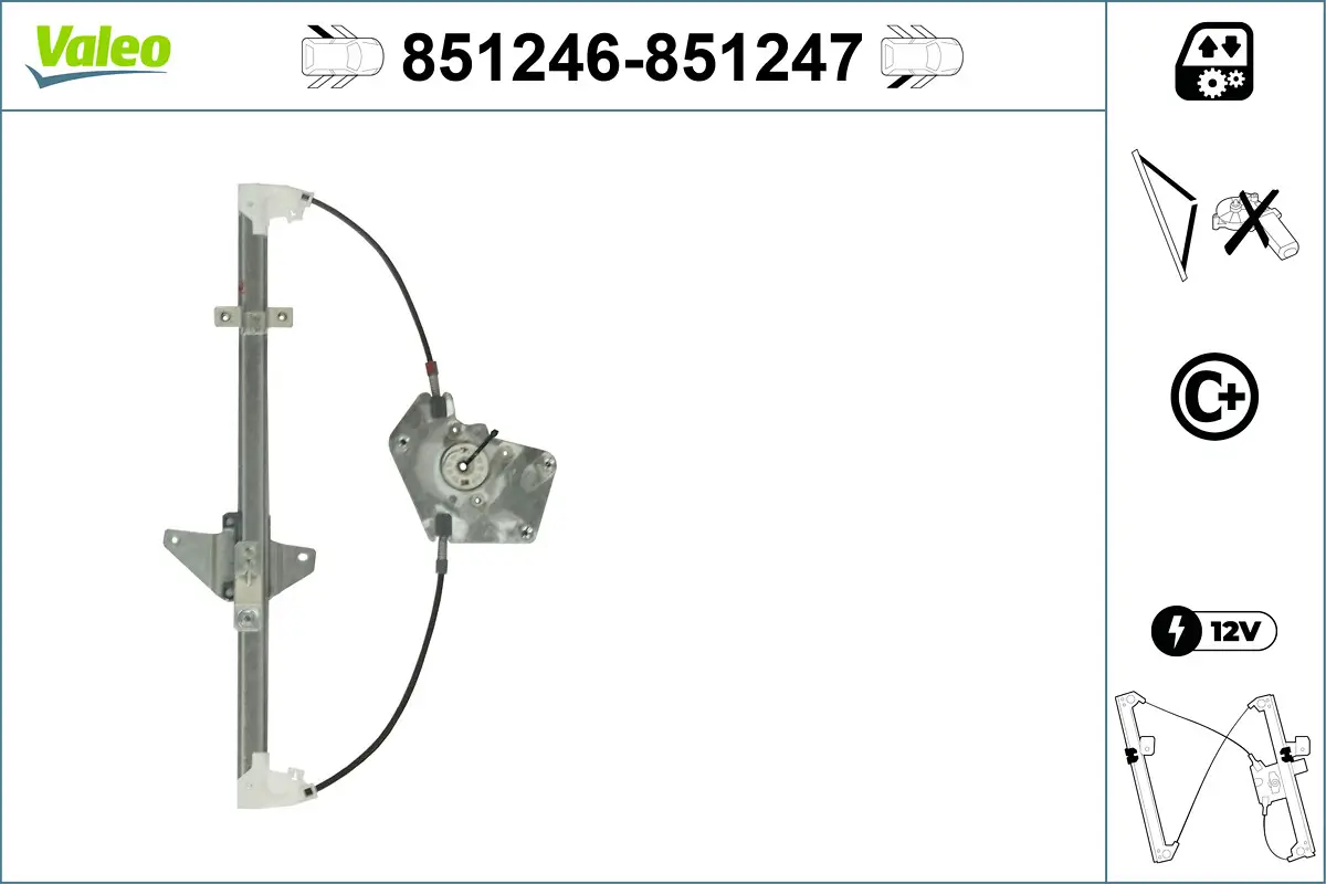Fensterheber hinten rechts VALEO 851247