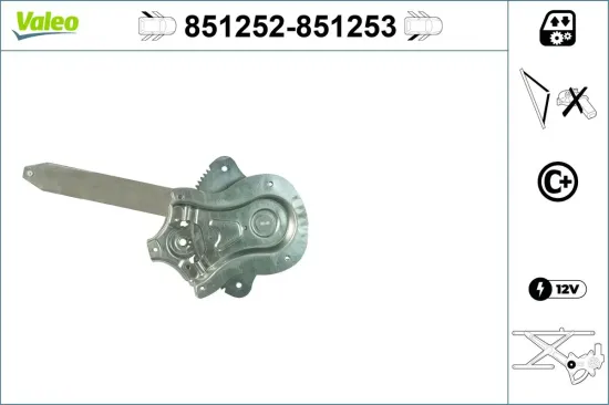 Fensterheber hinten links VALEO 851252 Bild Fensterheber hinten links VALEO 851252