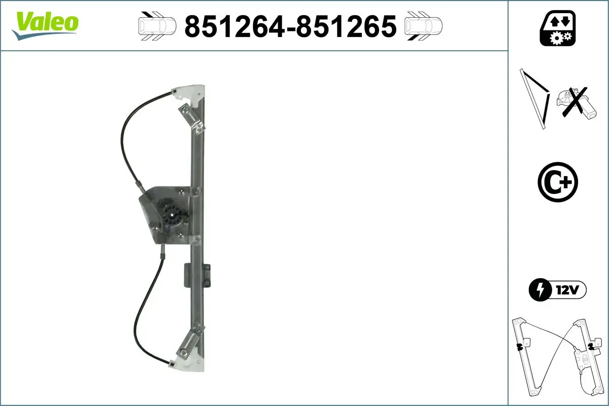 Fensterheber hinten links VALEO 851264