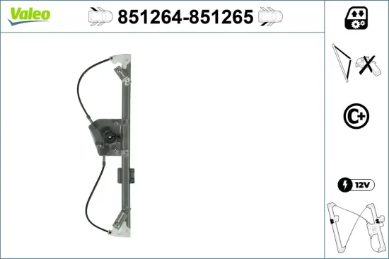 Fensterheber hinten links VALEO 851264 Bild Fensterheber hinten links VALEO 851264